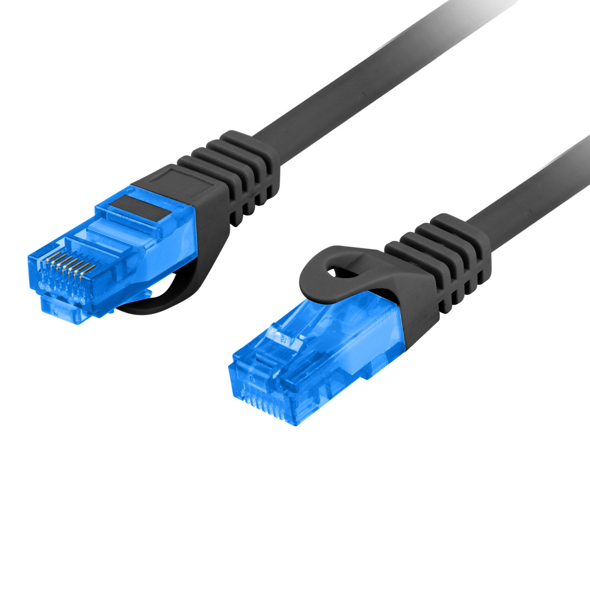 Cablu ecranat S / FTP, Lanberg 42484, cat.6A, lungime 2m, AWG 26, 500 MHz, LSZH, mufat 2xRJ45, ethernet, negru [6]