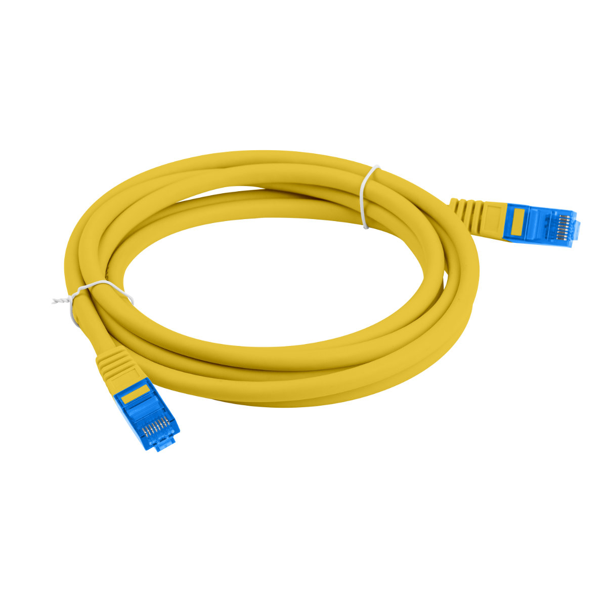 Cablu ecranat S / FTP, Lanberg 42488, cat.6A, lungime 2m, AWG 26, 500 MHz, LSZH, mufat 2xRJ45, ethernet, galben [5]