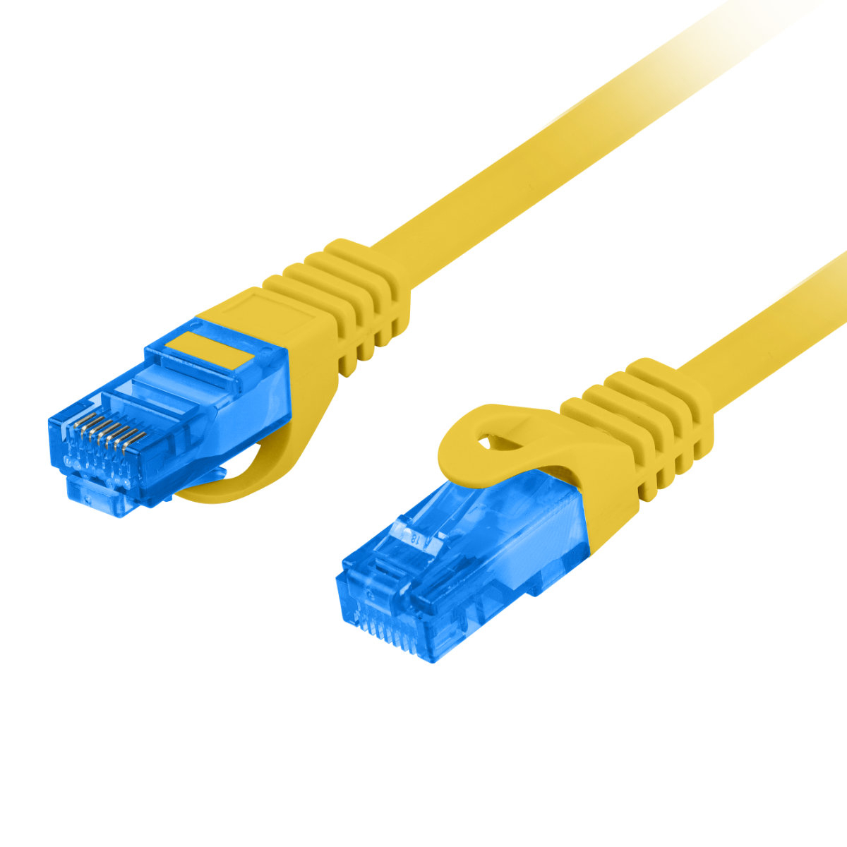 Cablu ecranat S / FTP, Lanberg 42488, cat.6A, lungime 2m, AWG 26, 500 MHz, LSZH, mufat 2xRJ45, ethernet, galben [6]