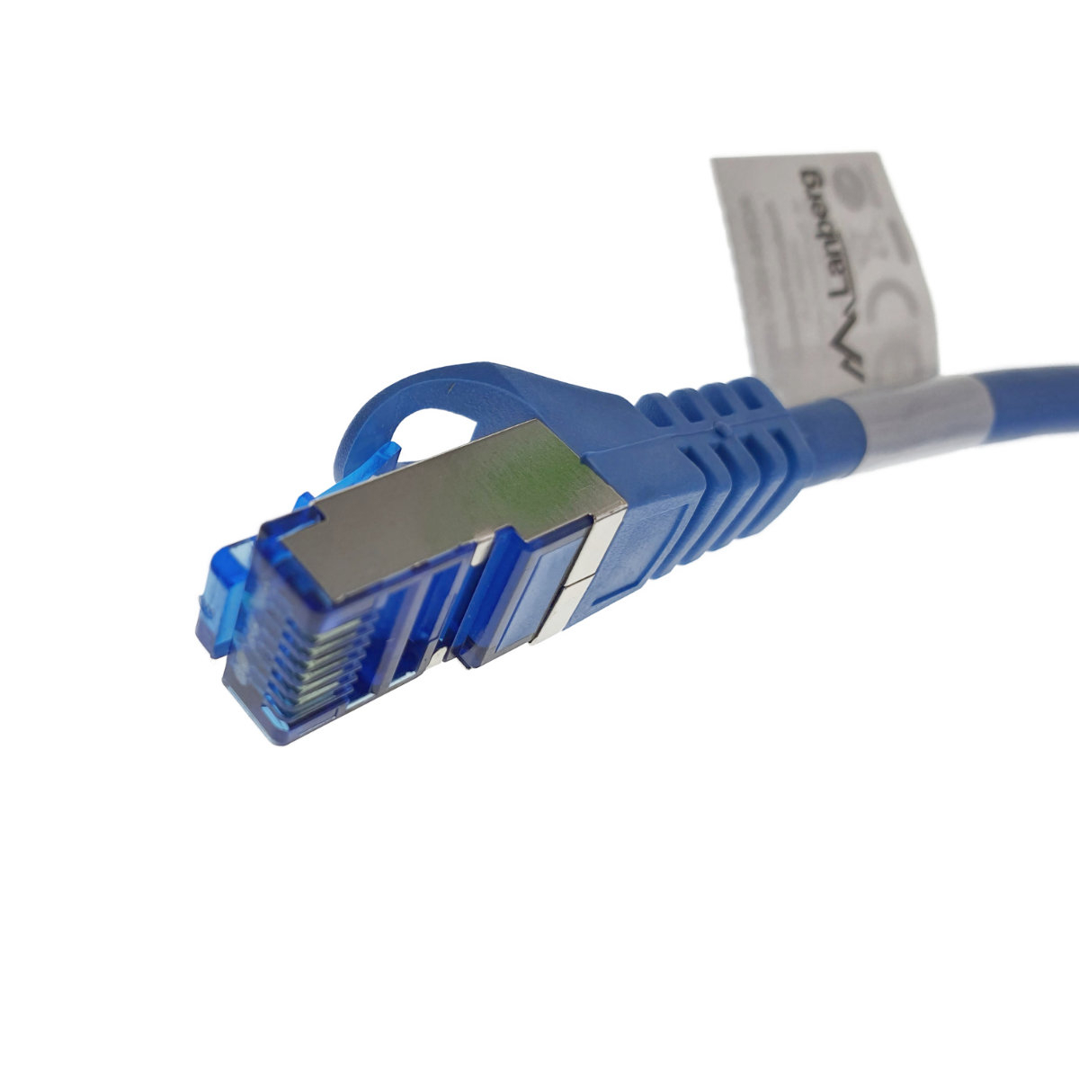 Cablu ecranat S / FTP, Lanberg 42714, cat.6A, mufat 2xRJ45, lungime 10 m, AWG 26, 500 MHz, LSZH, de legatura retea, ethernet, albastru [3]