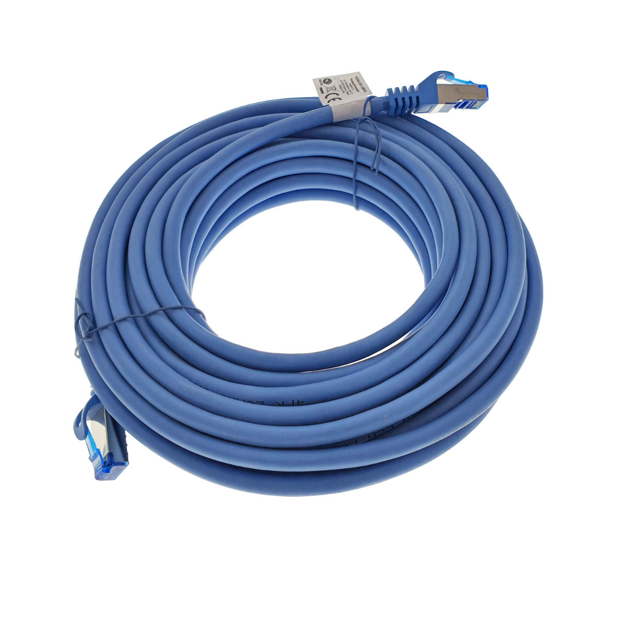 Cablu ecranat S / FTP, Lanberg 42714, cat.6A, mufat 2xRJ45, lungime 10 m, AWG 26, 500 MHz, LSZH, de legatura retea, ethernet, albastru [6]