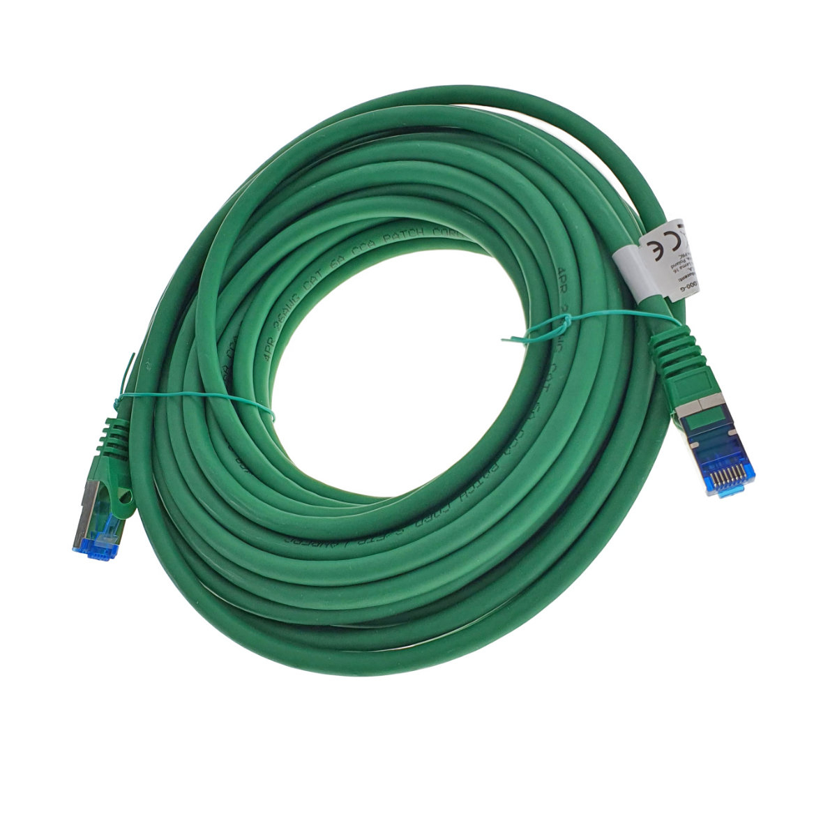 Cablu ecranat S / FTP, Lanberg 42716, cat.6A, mufat 2xRJ45, lungime 10 m, AWG 26, 500 MHz, LSZH, de legatura retea, ethernet, verde [4]