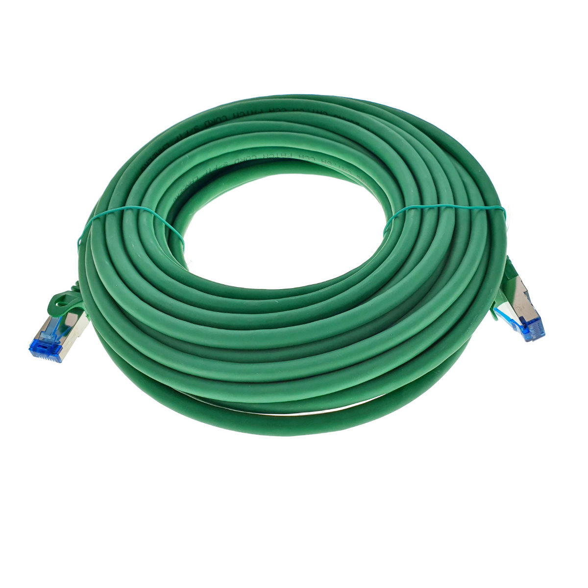 Cablu ecranat S / FTP, Lanberg 42716, cat.6A, mufat 2xRJ45, lungime 10 m, AWG 26, 500 MHz, LSZH, de legatura retea, ethernet, verde [10]