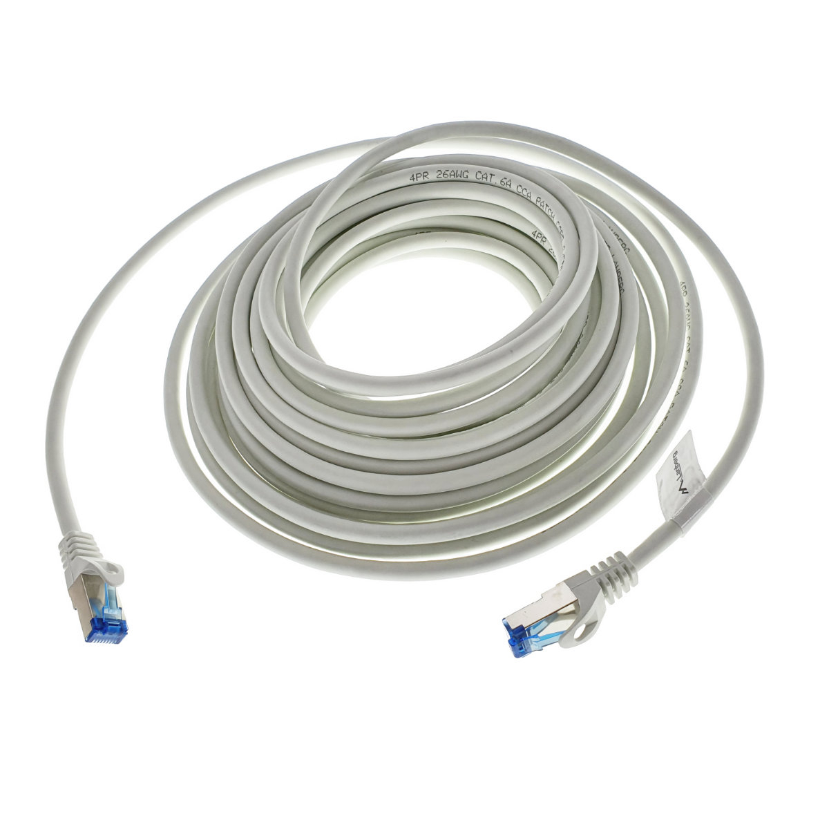 Cablu ecranat S / FTP, Lanberg 42720, cat.6A, mufat 2xRJ45, lungime 10 m, AWG 26, 500 MHz, LSZH, de legatura retea, ethernet, alb [7]