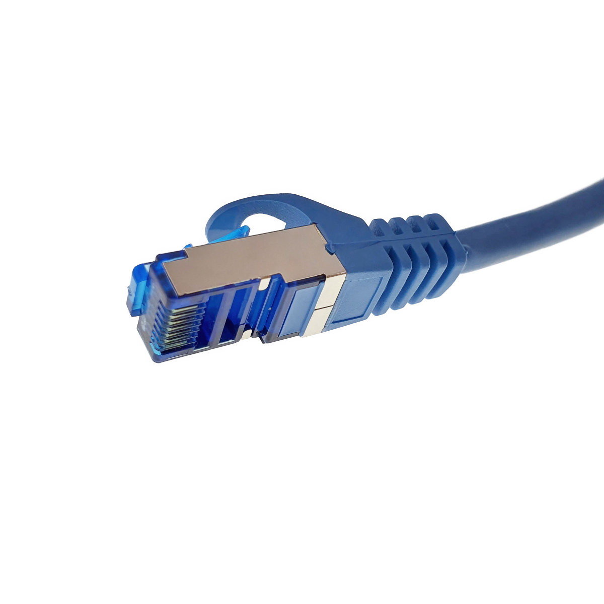 Cablu ecranat S / FTP, Lanberg 42722, cat.6A, mufat 2xRJ45, lungime 15 m, AWG 26, 500 MHz, LSZH, de legatura retea, ethernet, albastru [8]