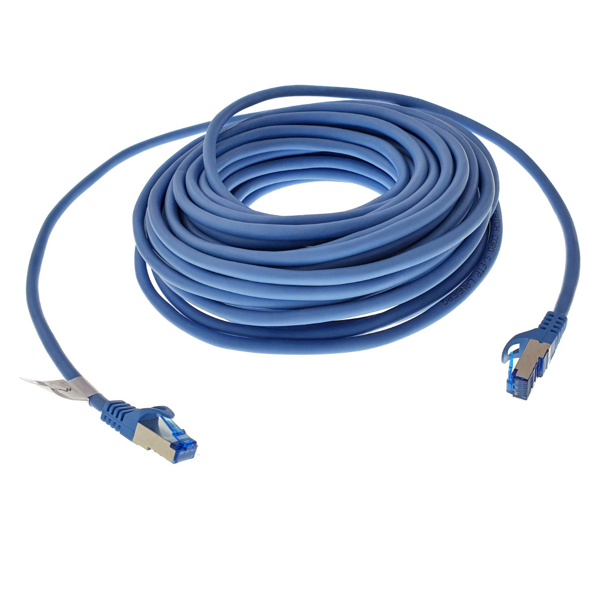 Cablu ecranat S / FTP, Lanberg 42722, cat.6A, mufat 2xRJ45, lungime 15 m, AWG 26, 500 MHz, LSZH, de legatura retea, ethernet, albastru [1]