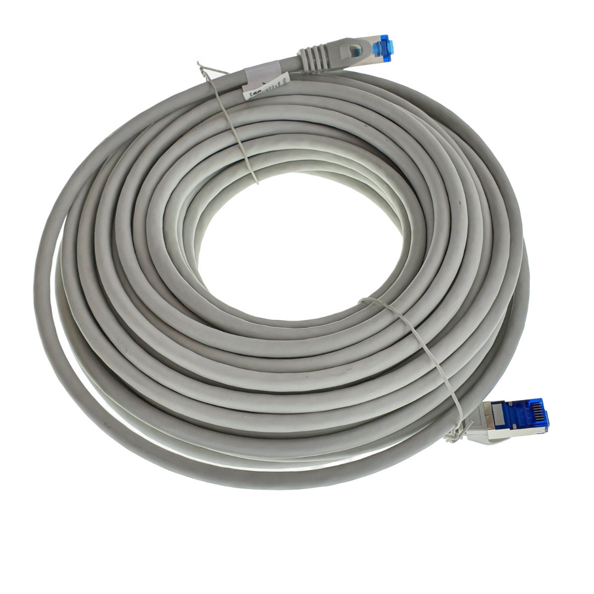 Cablu ecranat S / FTP, Lanberg 42726, cat.6A, mufat 2xRJ45, lungime 15 m, AWG 26, 500 MHz, LSZH, de legatura retea, ethernet, gri [9]