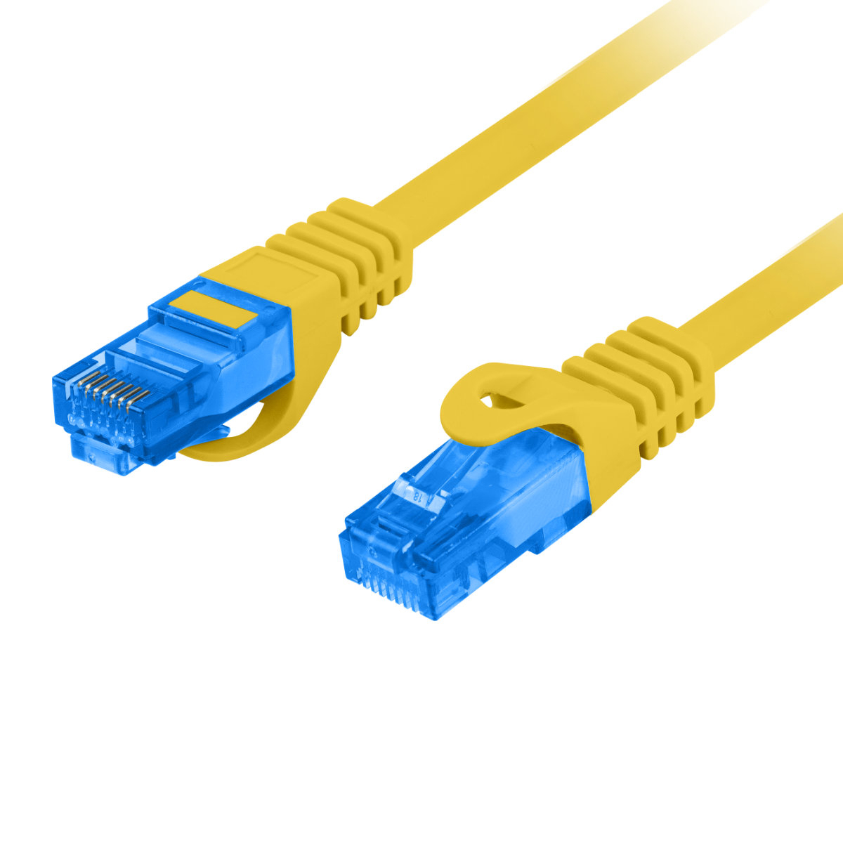 Cablu ecranat S / FTP, Lanberg 42735, cat.6A, lungime 20m, AWG 26, 500 MHz, LSZH, mufat 2xRJ45, ethernet, galben [2]