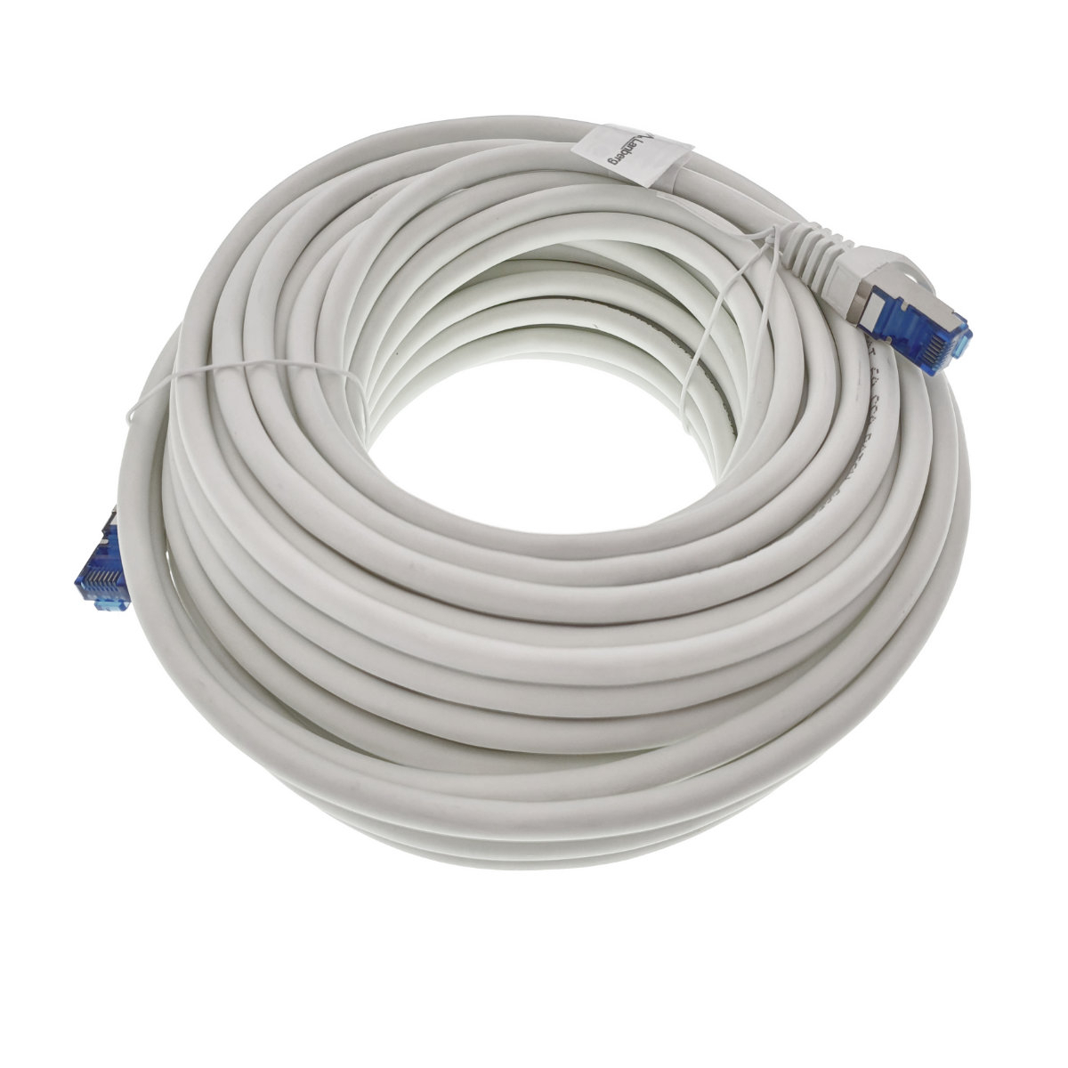 Cablu ecranat S / FTP, Lanberg 42736, cat.6A, mufat 2xRJ45, lungime 20 m, AWG 26, 500 MHz, LSZH, de legatura retea, ethernet, alb [7]