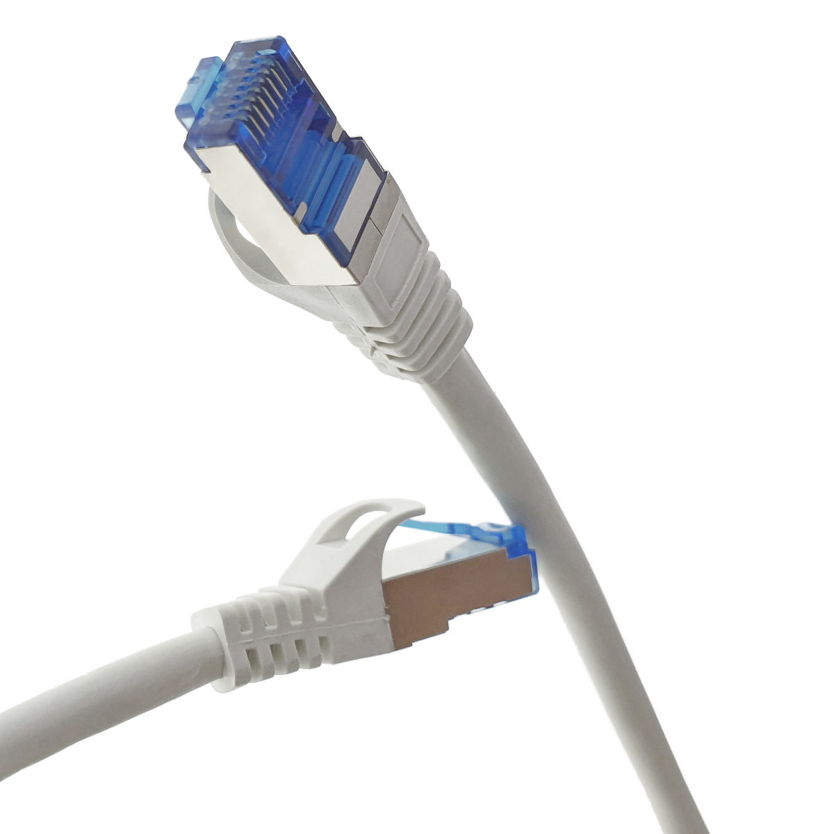 Cablu ecranat S / FTP, Lanberg 42736, cat.6A, mufat 2xRJ45, lungime 20 m, AWG 26, 500 MHz, LSZH, de legatura retea, ethernet, alb [8]