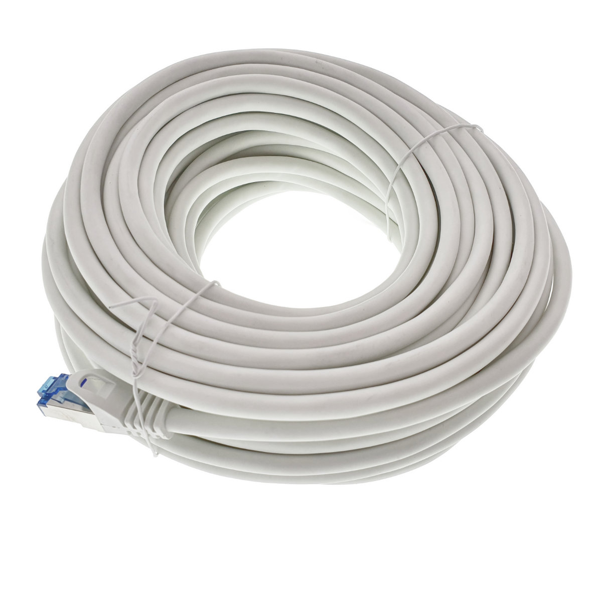 Cablu ecranat S / FTP, Lanberg 42736, cat.6A, mufat 2xRJ45, lungime 20 m, AWG 26, 500 MHz, LSZH, de legatura retea, ethernet, alb [9]