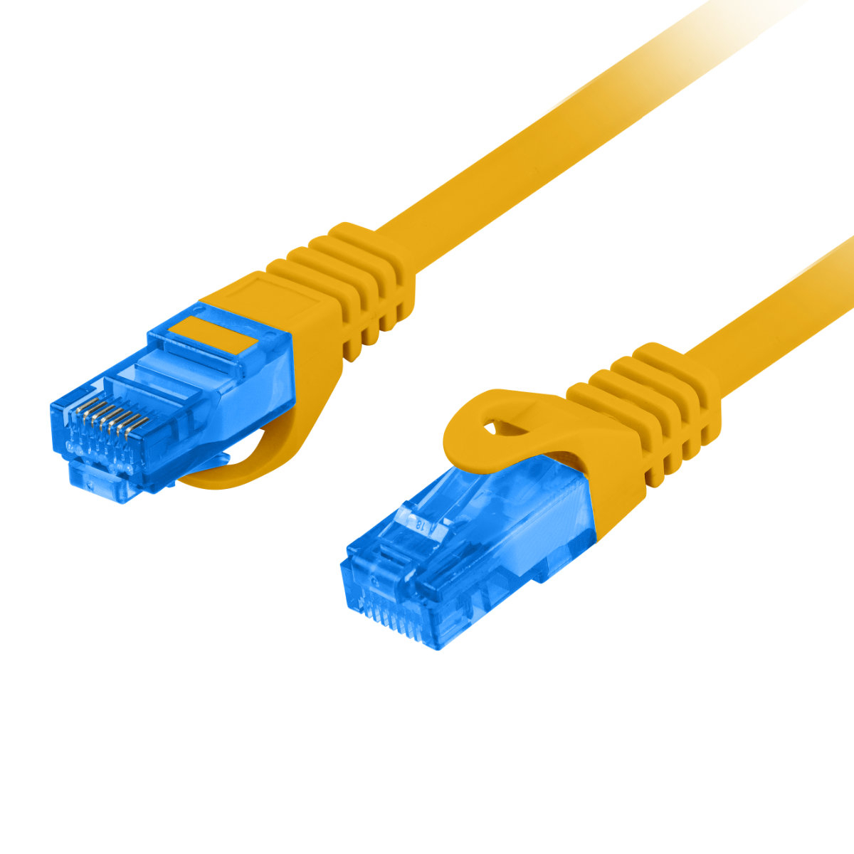 Cablu ecranat S / FTP, Lanberg 42737, cat.6A, lungime 20m, AWG 26, 500 MHz, LSZH, mufat 2xRJ45, ethernet, portocaliu [2]