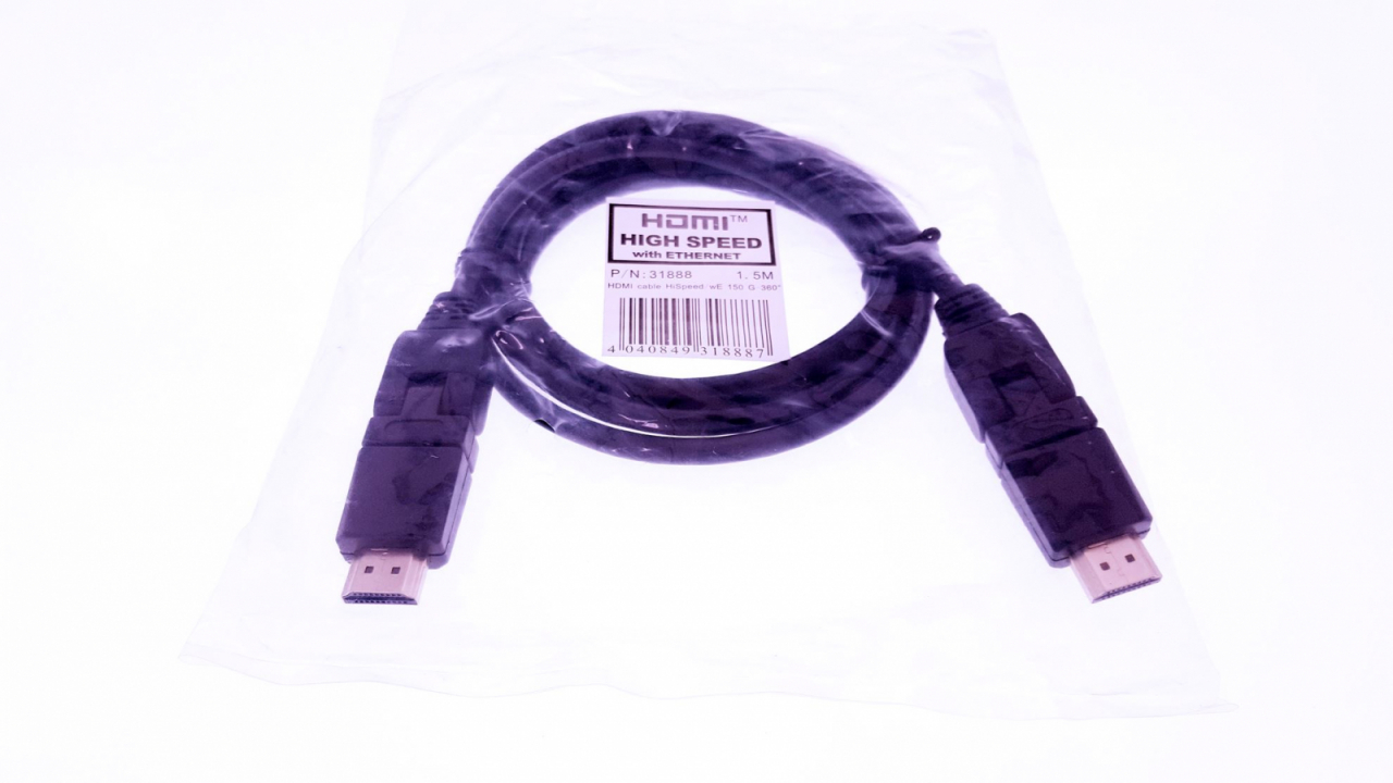 Cablu HDMI T-T 1,5m angular 360 grade x2 [10]