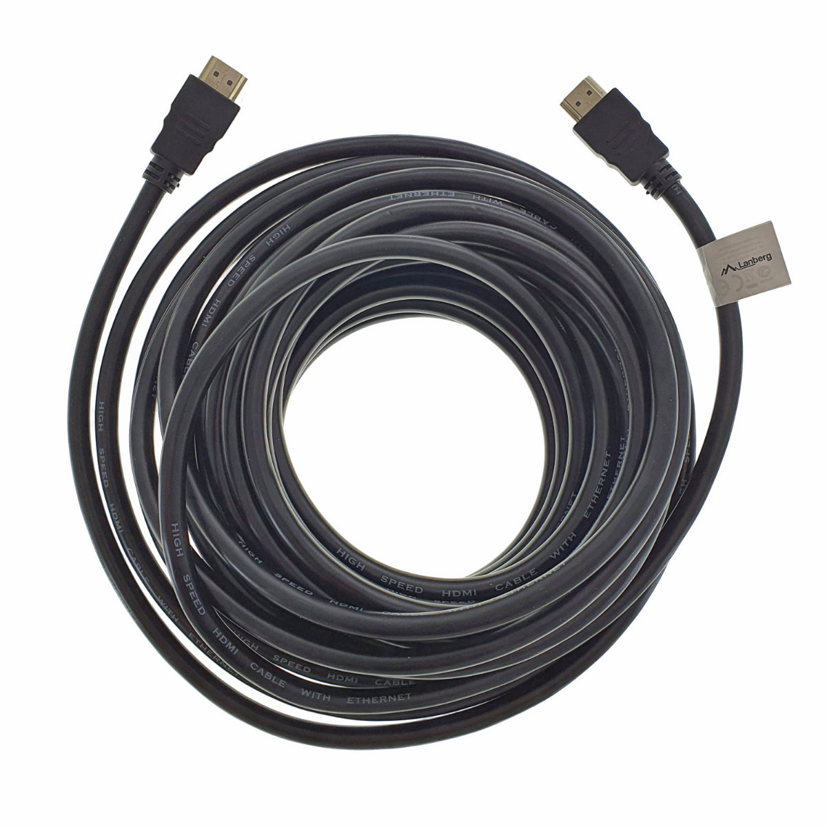 Cablu HDMI tata la HDMI tata v.2.0, Lanberg 41556, lungime 10m, 4K UHD la 30Hz sau Full HD 1080p la 120Hz, 3D, ARC, ethernet, 10.2 Gb/s [6]