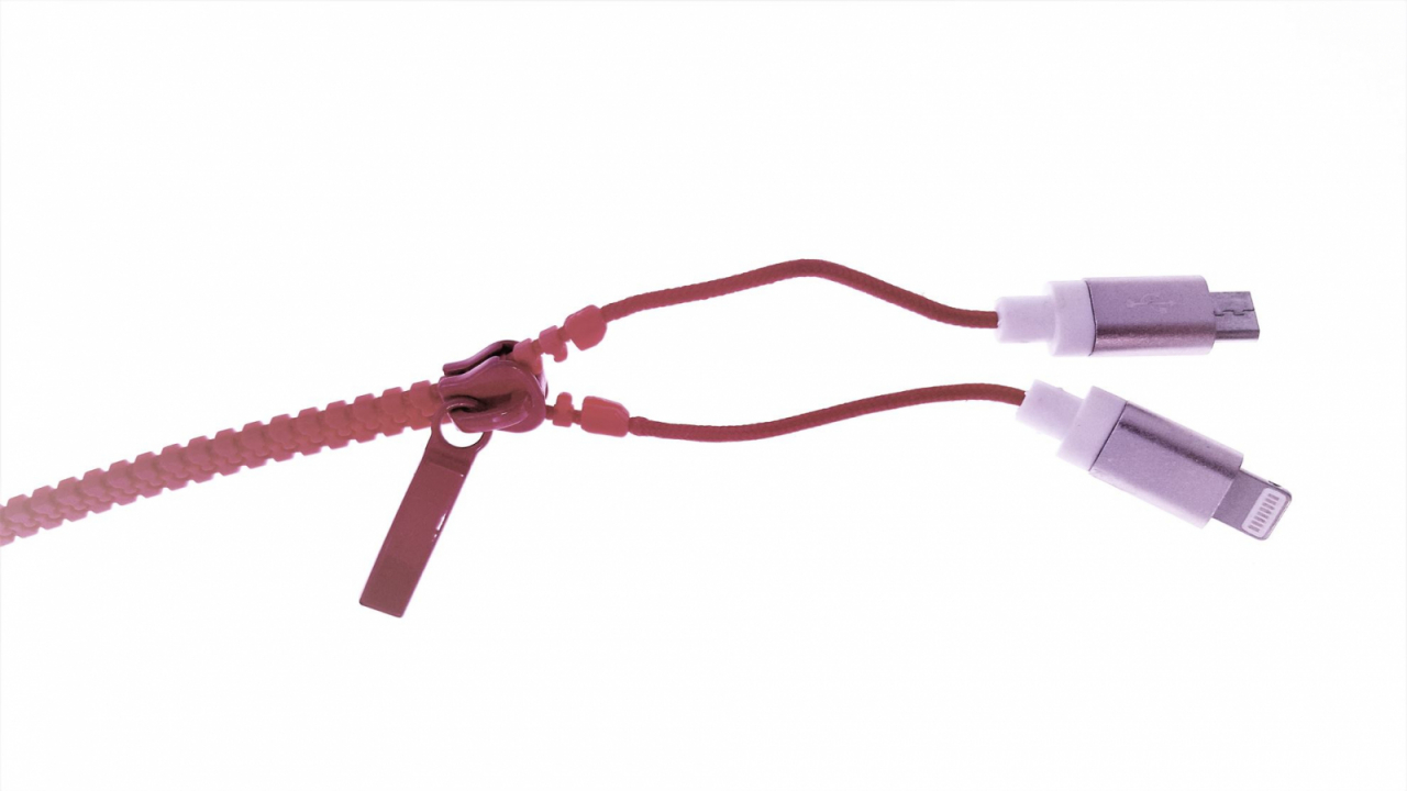 Cablu incarcare - date microUSB , lightning mix color- zipper - CIUDMLZMC [6]
