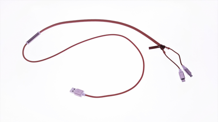 Cablu incarcare - date microUSB , lightning mix color- zipper - CIUDMLZMC [3]