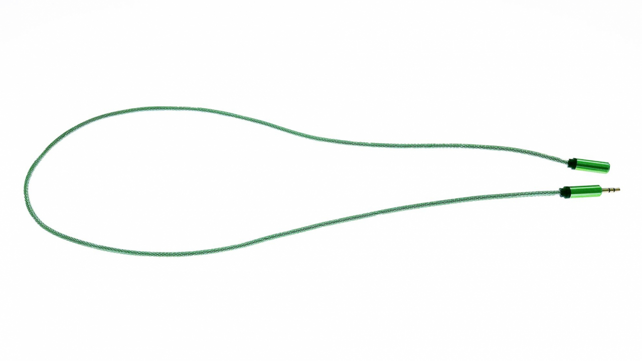 Cablu Jack-Jack, T-M 100 cm, textil tip siret green [5]