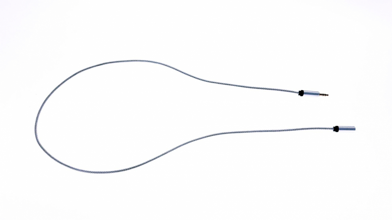 Cablu Jack-Jack, T-M 100 cm, textil tip siret white [5]