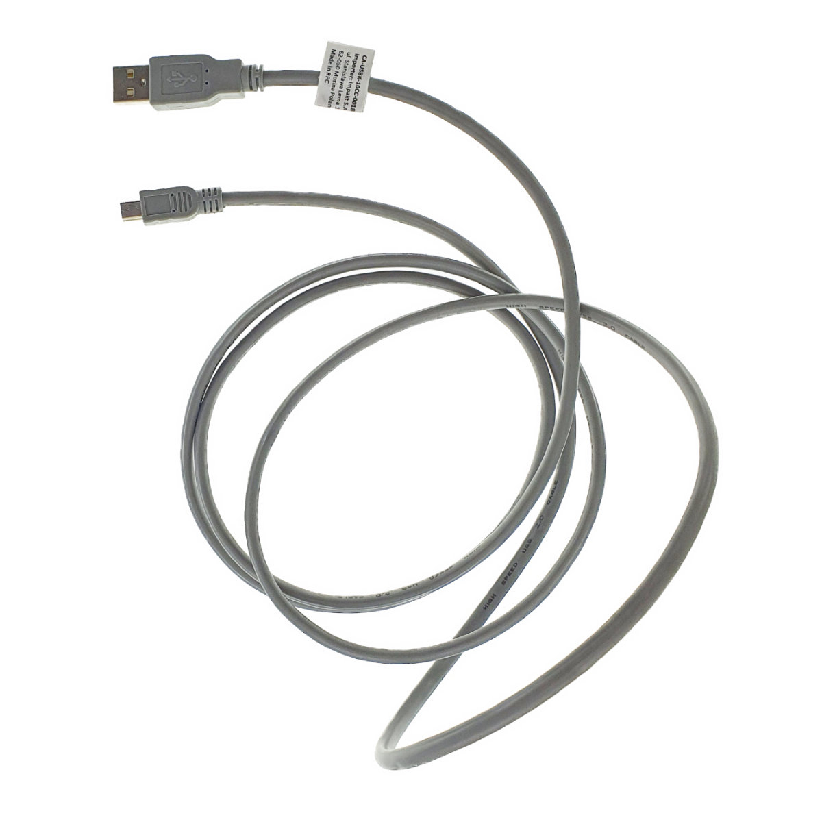 Cablu Lanberg 41360, USB 2.0 tata la mini USB tata 5 pini, AWG 30, 180cm, gri [3]