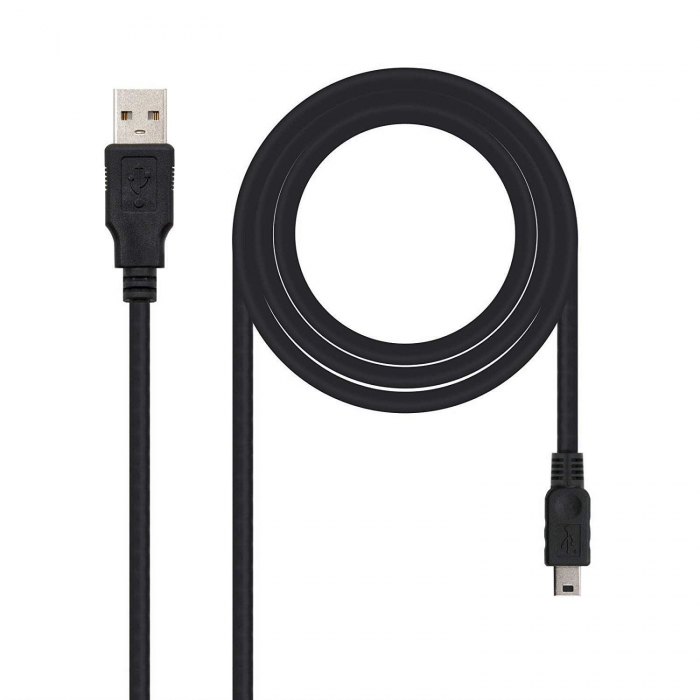 Cablu Lanberg,USB 2.0 tata la mini USB tata 5 pini,1.8m,negru [3]