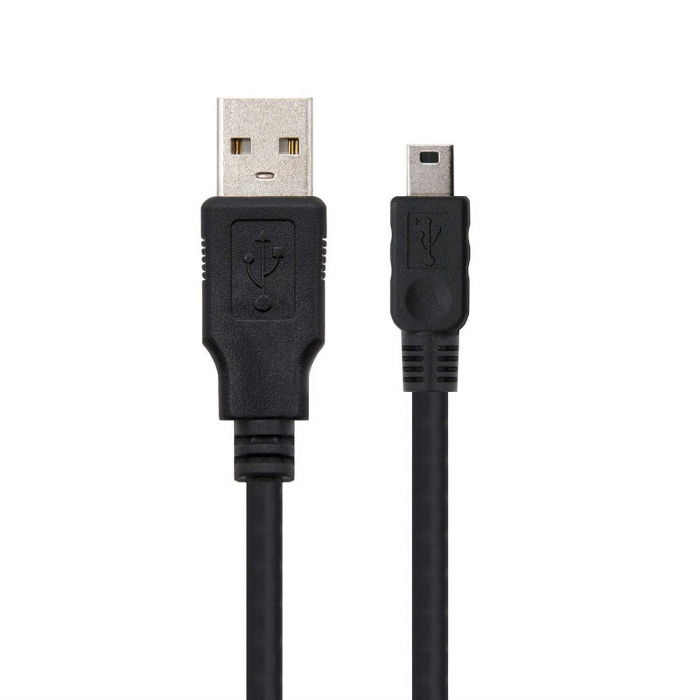 Cablu Lanberg,USB 2.0 tata la mini USB tata 5 pini,1.8m,negru [2]