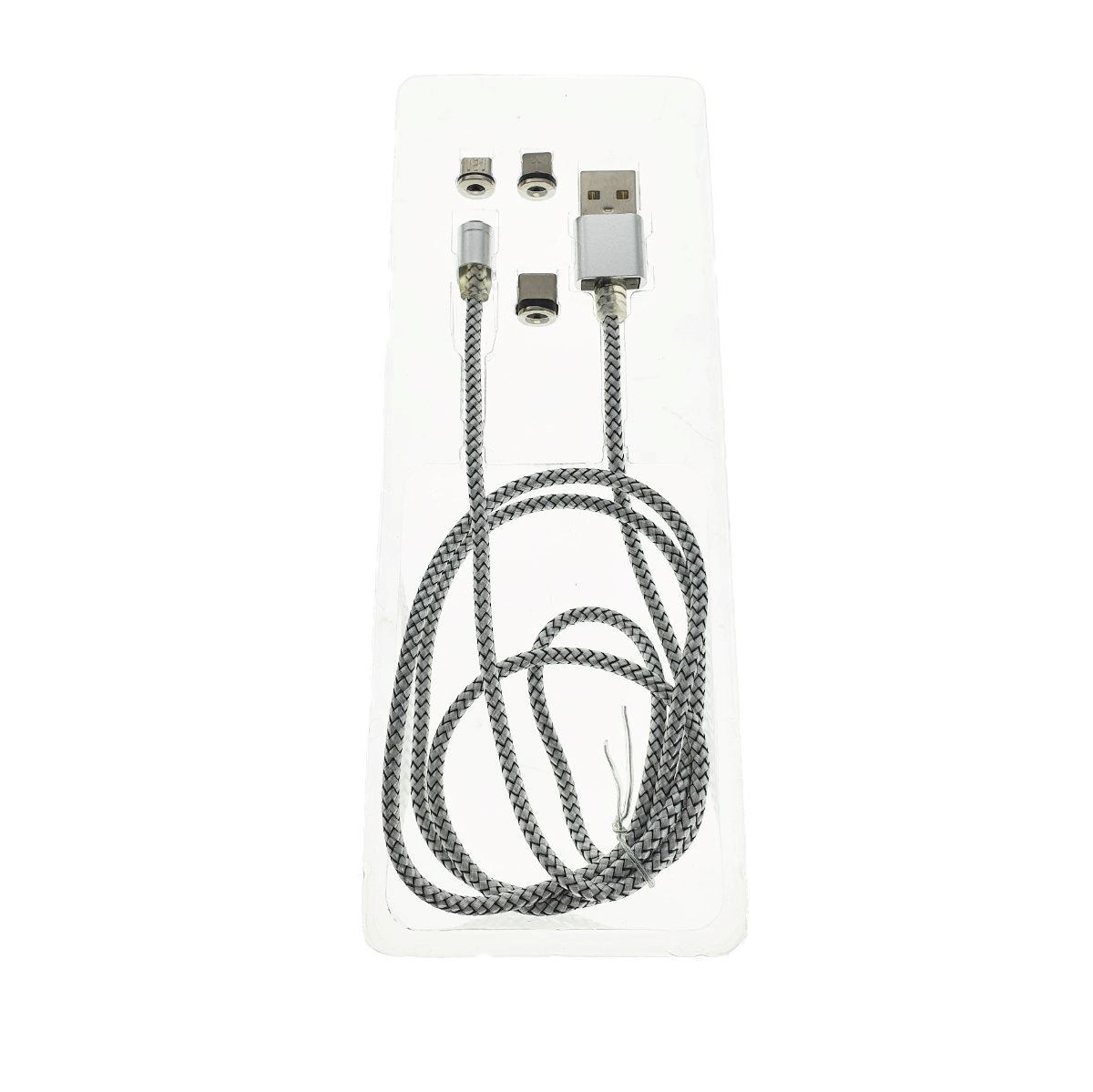 Cablu magnetic 3in1, USB Tip C, microUSB si lightning, cu led, lungime 100 cm [6]