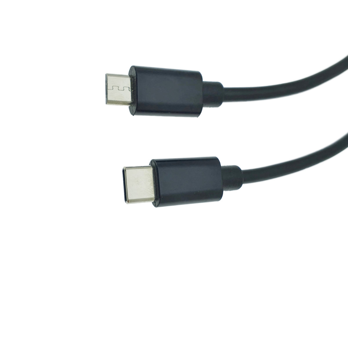 Cablu microUSB tata la USB tip C tata, 100 cm, Revolution 113, interfata USB 2.0, carcasa aluminiu, negru [5]