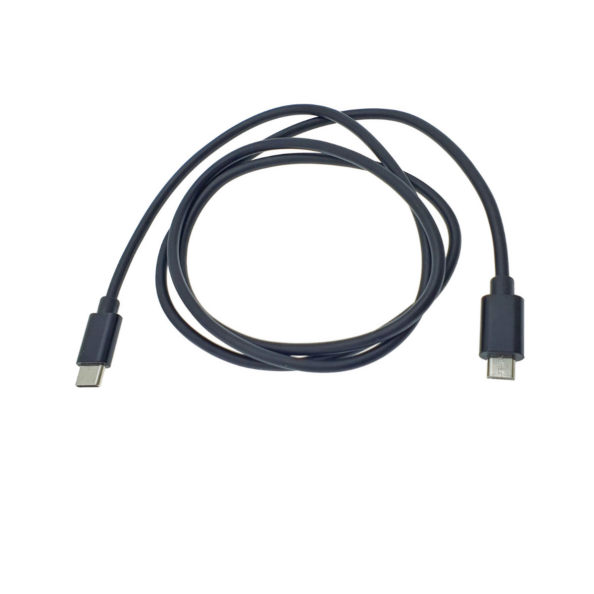 Cablu microUSB tata la USB tip C tata, 100 cm, Revolution 113, interfata USB 2.0, carcasa aluminiu, negru [2]