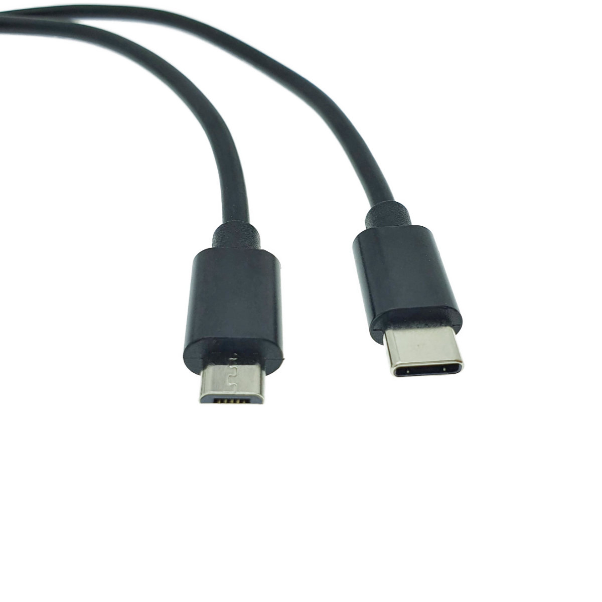 Cablu microUSB tata la USB tip C tata, 100 cm, Revolution 113, interfata USB 2.0, carcasa aluminiu, negru [3]