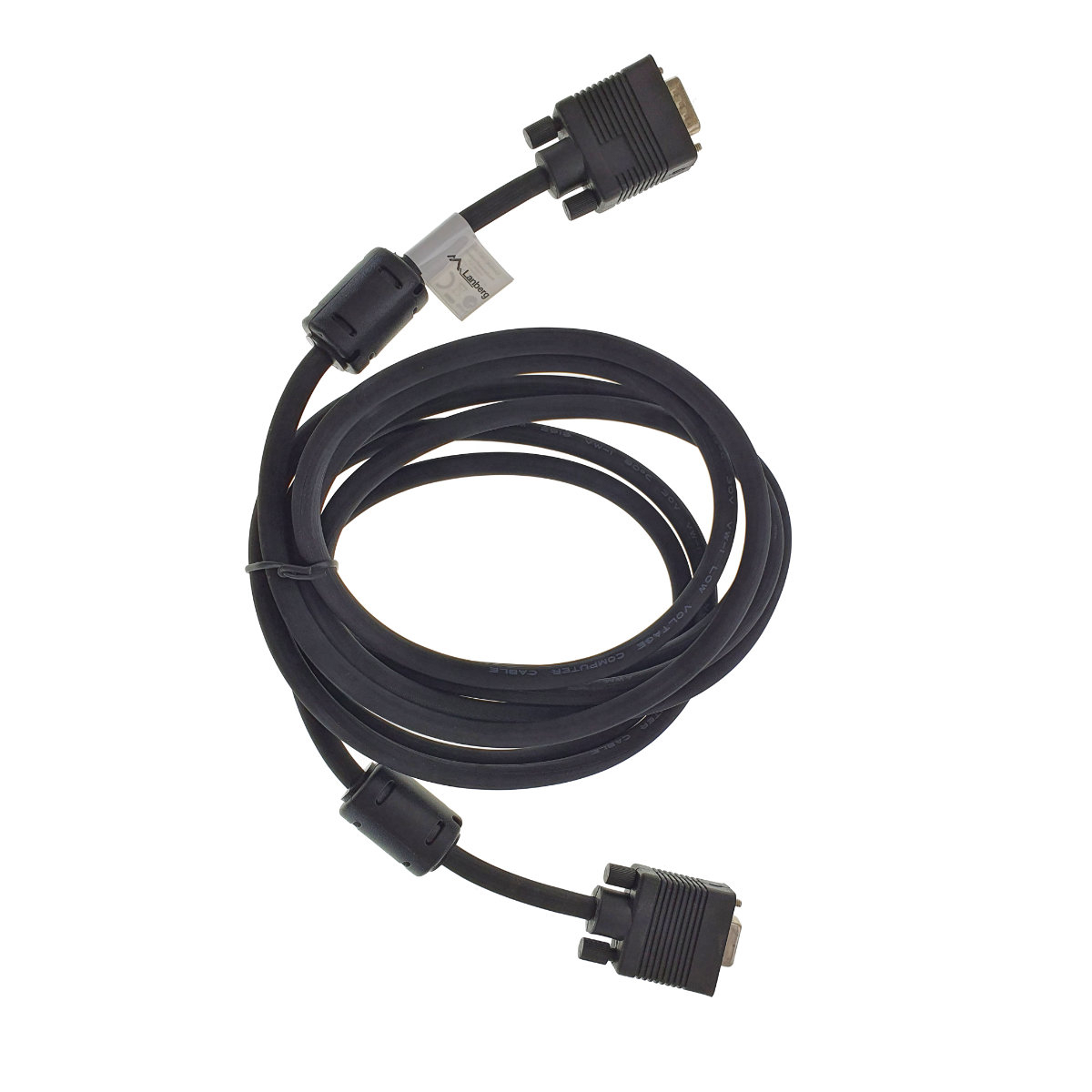 Cablu monitor, Lanberg 42876, VGA tata la VGA mama , 15 pini, de prelungire, lungime 3 m, dubla ecranare cu miez de ferita, negru [2]