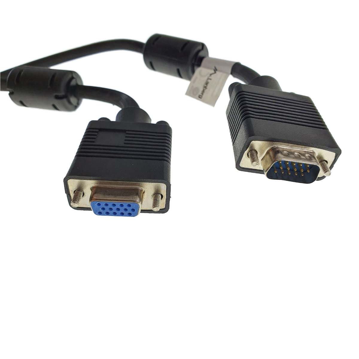 Cablu monitor, Lanberg 42877, VGA tata la VGA mama , 15 pini, de prelungire, lungime 5 m, dubla ecranare cu miez de ferita, negru [3]