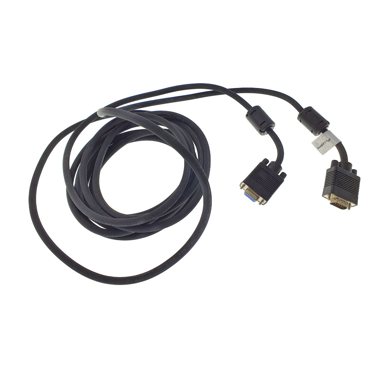 Cablu monitor, Lanberg 42877, VGA tata la VGA mama , 15 pini, de prelungire, lungime 5 m, dubla ecranare cu miez de ferita, negru [10]