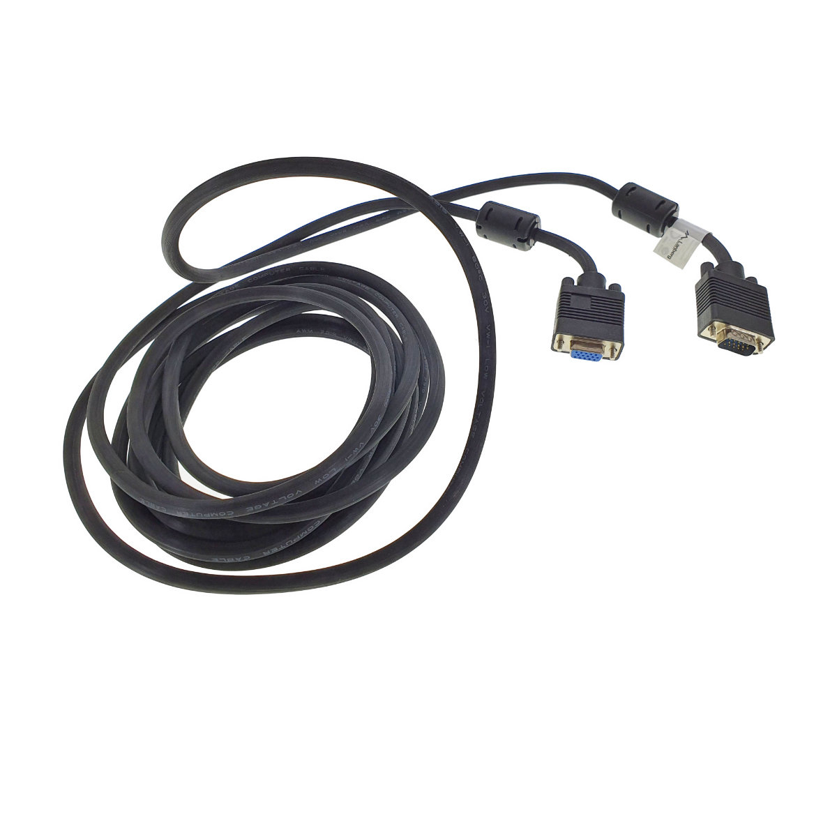 Cablu monitor, Lanberg 42877, VGA tata la VGA mama , 15 pini, de prelungire, lungime 5 m, dubla ecranare cu miez de ferita, negru [6]