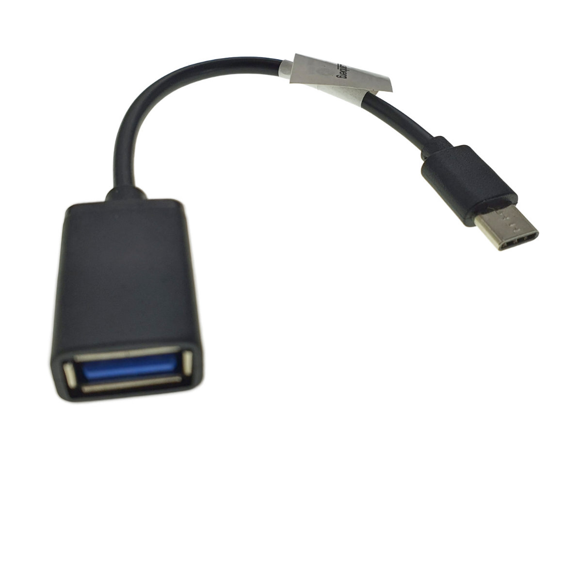 Cablu OTG convertor cu adaptor, Lanberg 42443, conector USB tip C tata la USB 2.0 mama, lungime 15 cm, negru [7]