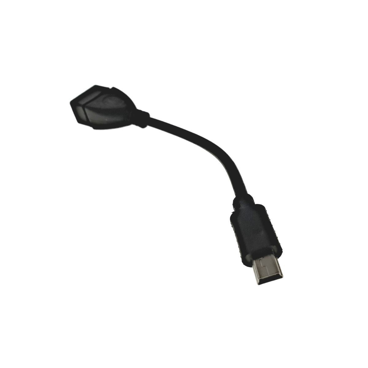 Cablu OTG USB mama - mini USB 5P tata 10 cm, negru [7]