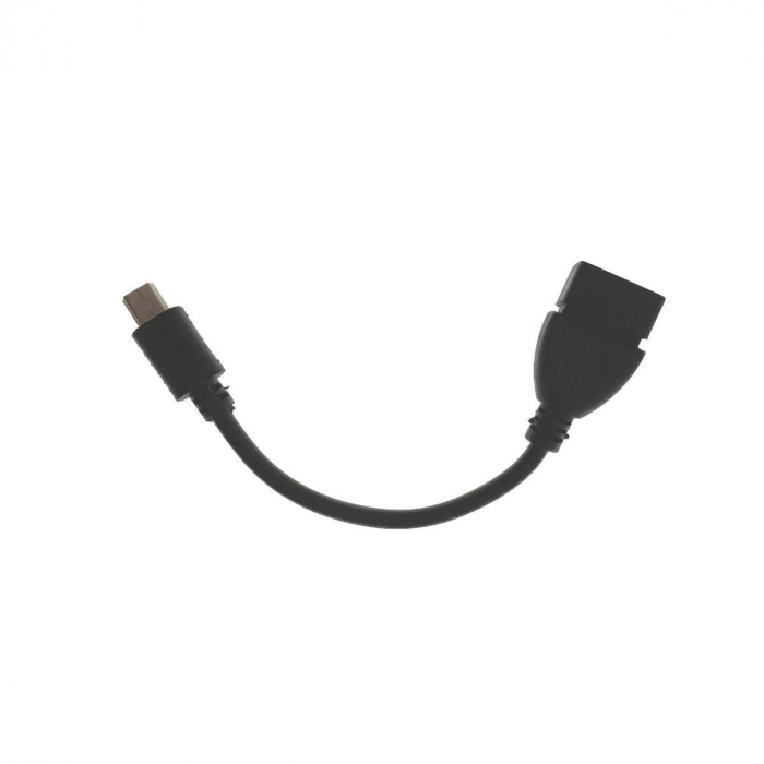 Cablu OTG USB mama - mini USB 5P tata 10 cm, negru [4]