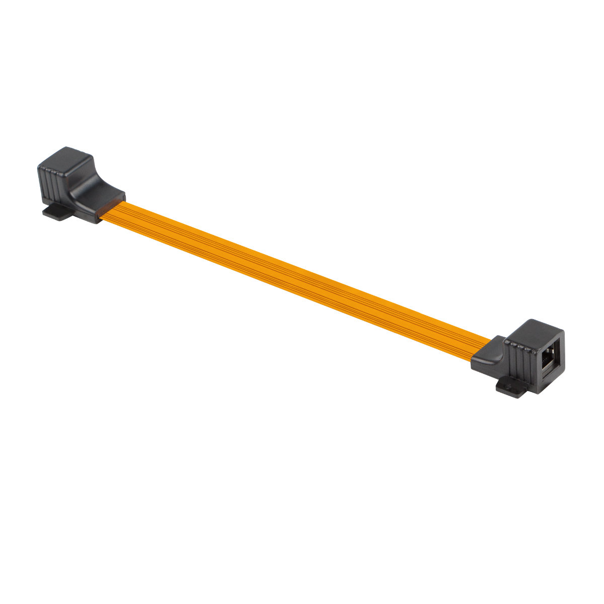Cablu panglica Ethernet cat 5e, plat si ultrasubtire 0.2 mm, Lanberg 42712, de extensie pe sub ferestre, 2 x RJ45 mama, 23 cm, flexibil [1]