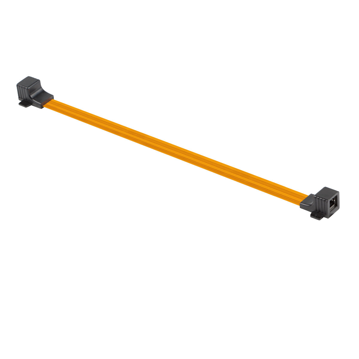 Cablu panglica Ethernet cat 5e, plat si ultrasubtire 0.2 mm, Lanberg 42713, de extensie pe sub ferestre, 2 x RJ45 mama, 44 cm, flexibil [2]