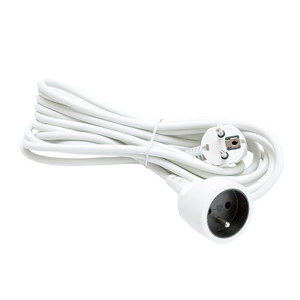 Cablu prelungitor 5m, 16A/50Hz,Platinet 44781, o priza tip german,protectie IP20, alb [2]