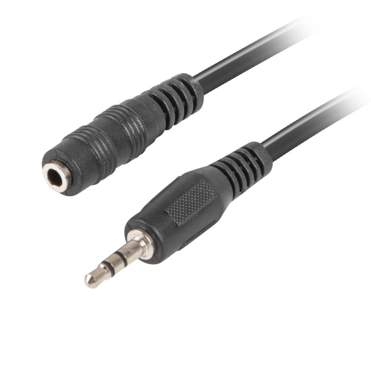 Cablu prelungitor audio, lungime 2 m, jack 3.5 mm tata la jack 3.5 mm mama, Lanberg 41329, 3 pini, stereo, negru [6]
