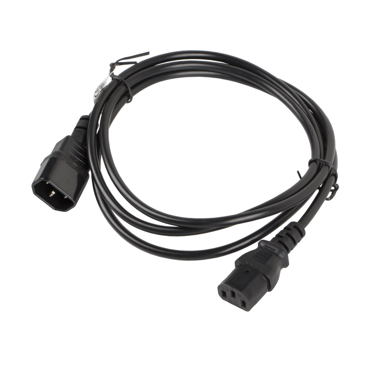Cablu prelungitor de alimentare, 1.8m, Lanberg 40982, IEC 320 C13 la IEC 320 C14, 10A, negru [3]