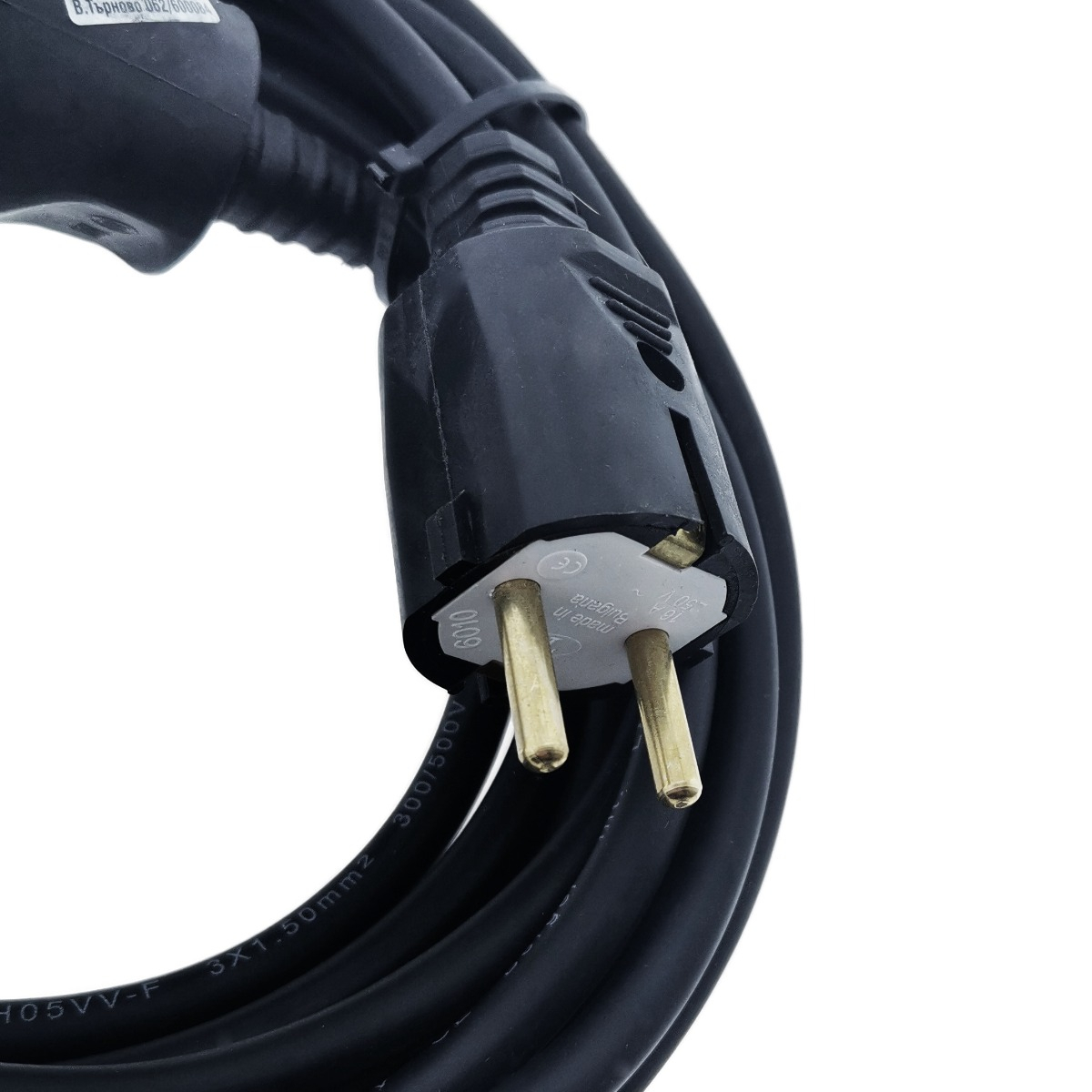 Cablu prelungitor, lungime 10m, pentru alimentare electrica, cu stecher si cupla cauciucate, material bachelita, negru [4]