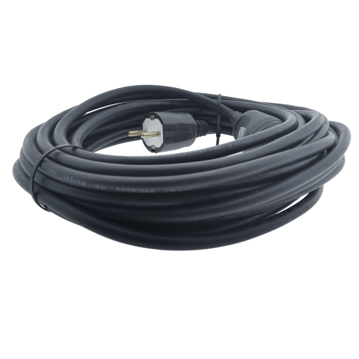 Cablu prelungitor, lungime 20m, pentru alimentare electrica, cu stecher si cupla cauciucate, material bachelita, negru [2]