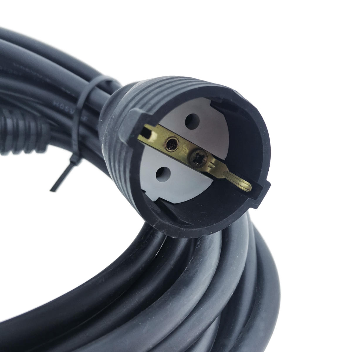 Cablu prelungitor, lungime 20m, pentru alimentare electrica, cu stecher si cupla cauciucate, material bachelita, negru [5]