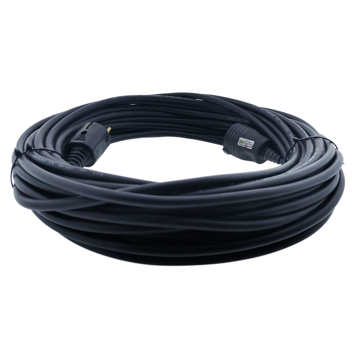 Cablu prelungitor, lungime 30m, pentru alimentare electrica, cu stecher si cupla cauciucate, material bachelita, negru [2]