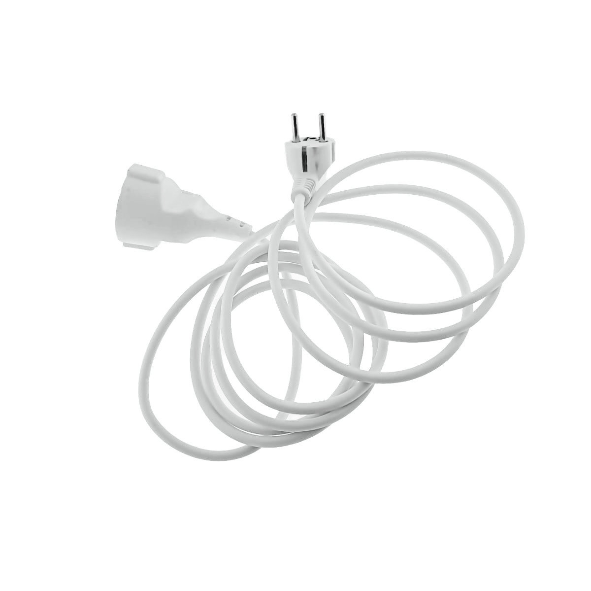 Cablu prelungitor, lungime 3m, IP44, cu stecher si cupla cu impamantare, 16A/250V, alb [2]
