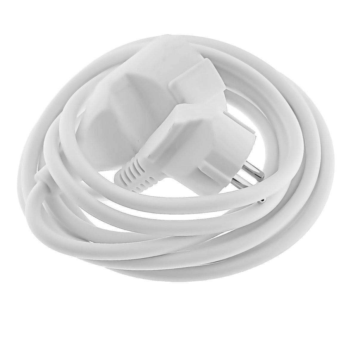 Cablu prelungitor, lungime 3m, IP44, cu stecher si cupla cu impamantare, 16A/250V, alb [5]