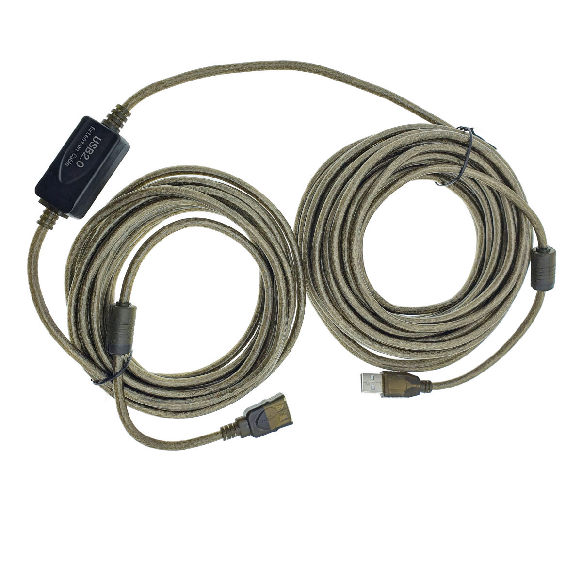 Cablu prelungitor USB 2.0 activ , lungime 15 m, USB A tata la USB A mama, cu repetitor, negru [4]