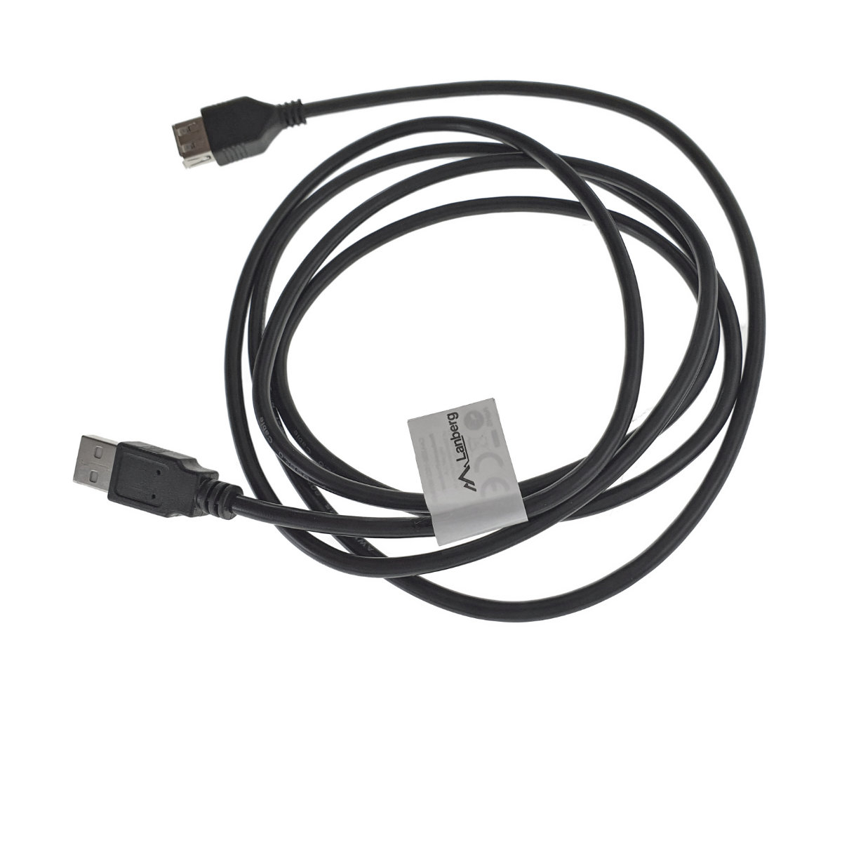 Cablu prelungitor USB 2.0 tata la USB 2.0 mama, Lanberg 41374, lungime 1.8m, negru [5]