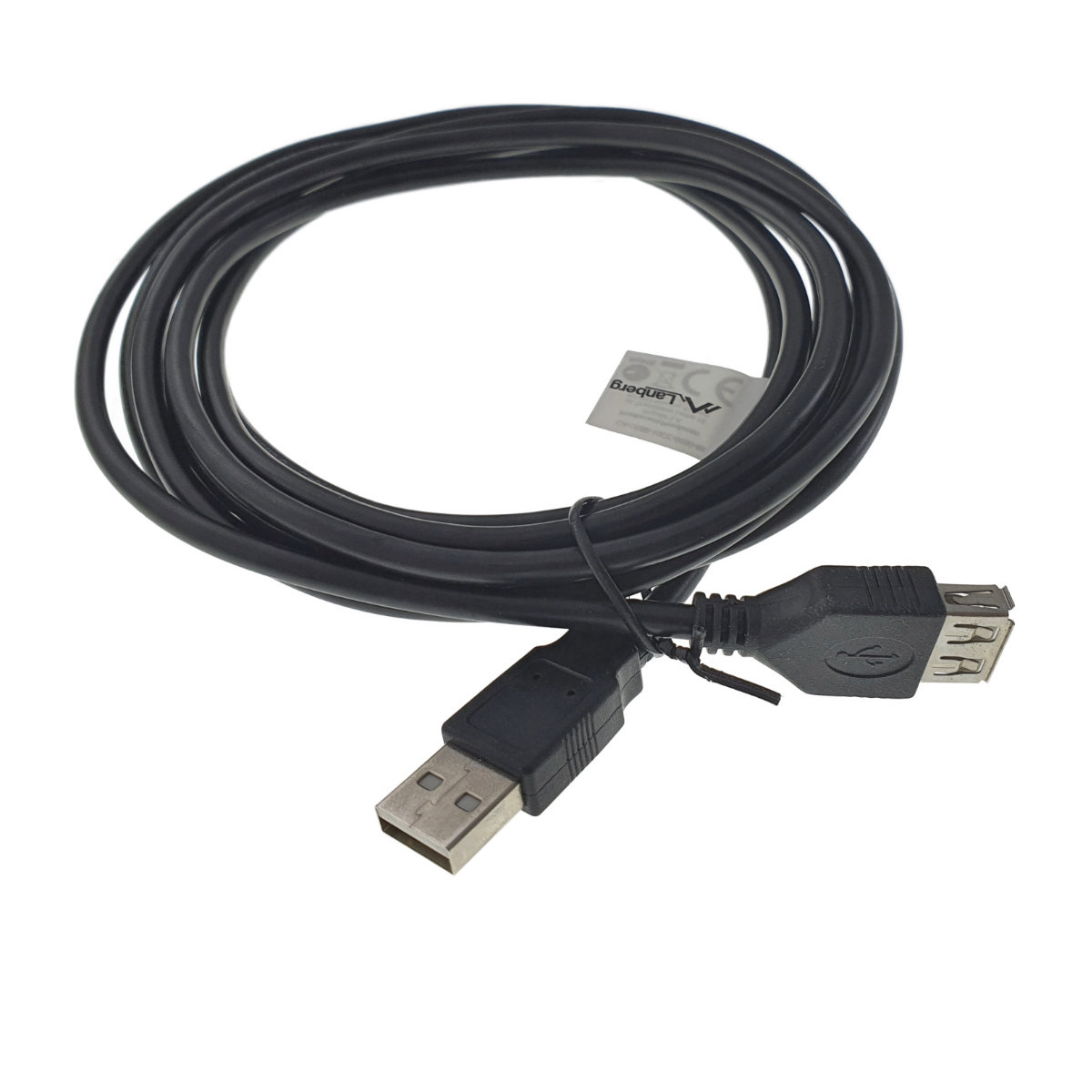 Cablu prelungitor USB 2.0 tata la USB 2.0 mama, Lanberg 41375, lungime 300 cm, negru [7]
